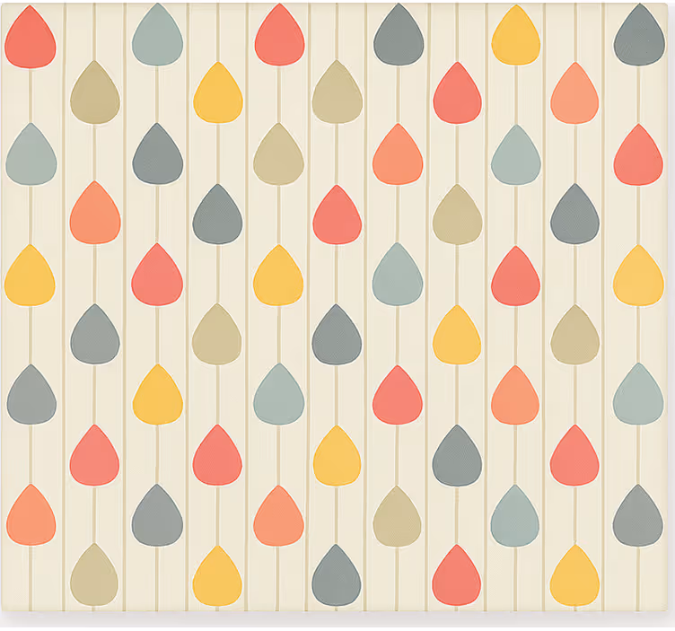 Rollo fenster skandinavisch bunte fallende regentropfen - TenStickers