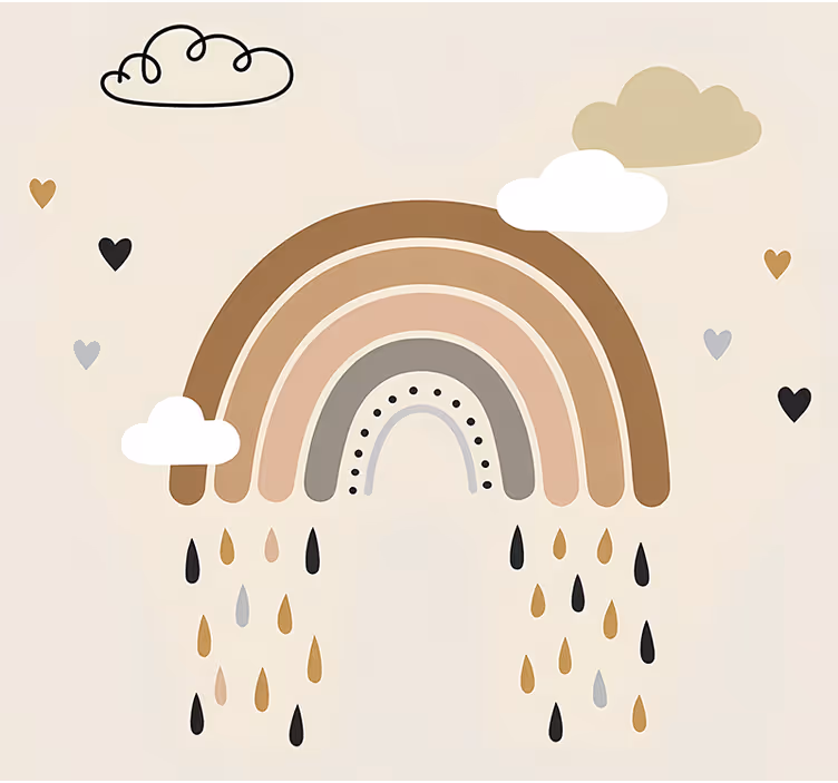 Rollo fenster skandinavisch nude farbverlauf regenbogen - TenStickers