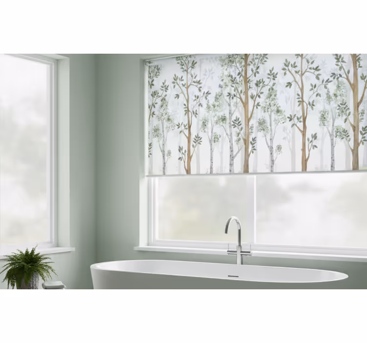 Rollo fenster baum minimalistisches botanisches element - TenStickers