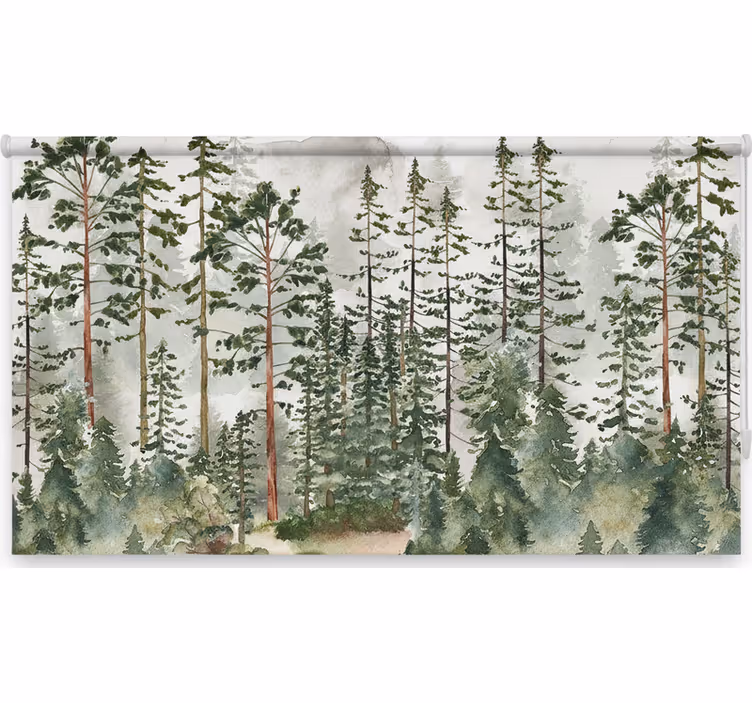 Rollo fenster baum waldgarten kinderzimmer - TenStickers