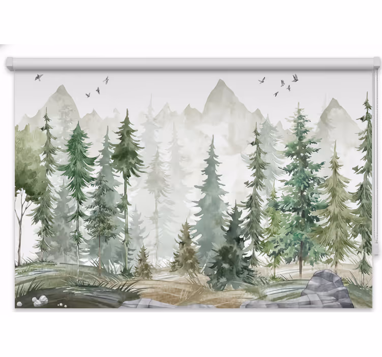 Rollo fenster baum nordic kiefer minimalistisch - TenStickers