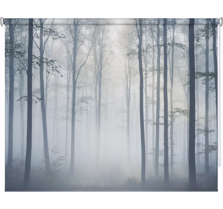 Rollo fenster baum atmosphärischer nebel wandbild - TenStickers