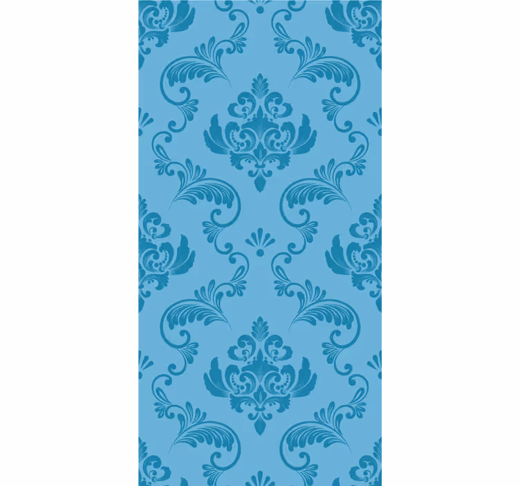 Rollo fenster badezimmer mit blauen botanischen kurven - TenStickers