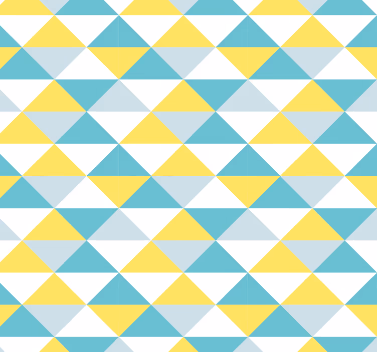Rollo fenster büro gelb und blaue geometrische fliesen - TenStickers