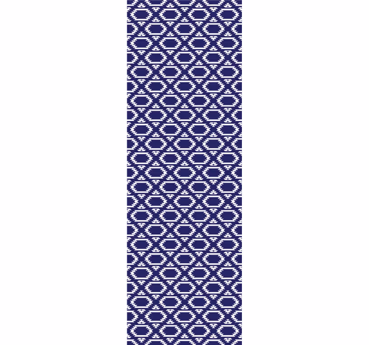Rollo fenster esszimmer geometrische sechsecke - TenStickers