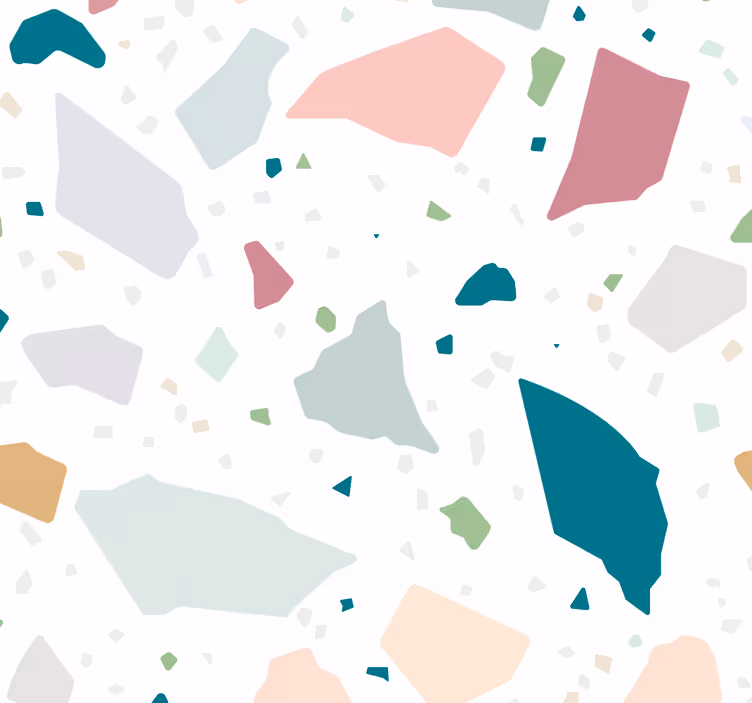 Rollo fenster küche in buntem geometrischen terrazzo - TenStickers