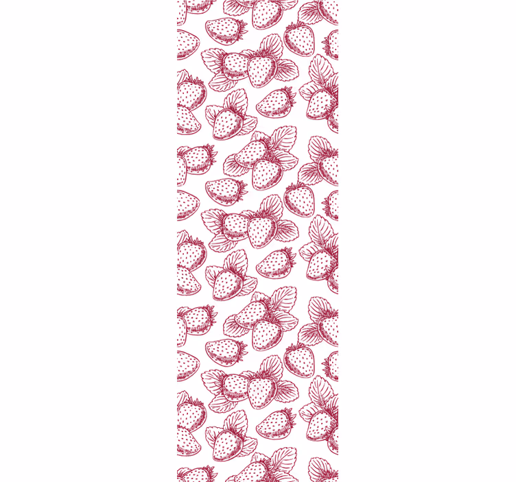 Rollo fenster küche erdbeer skizzen - TenStickers