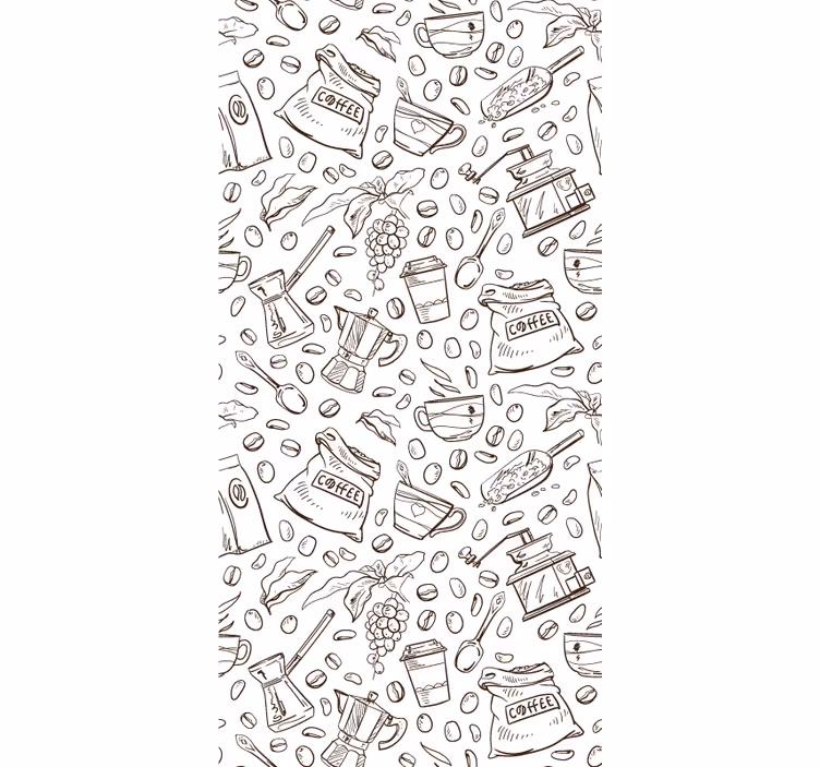 Rollo fenster küche kaffeemotiv set - TenStickers