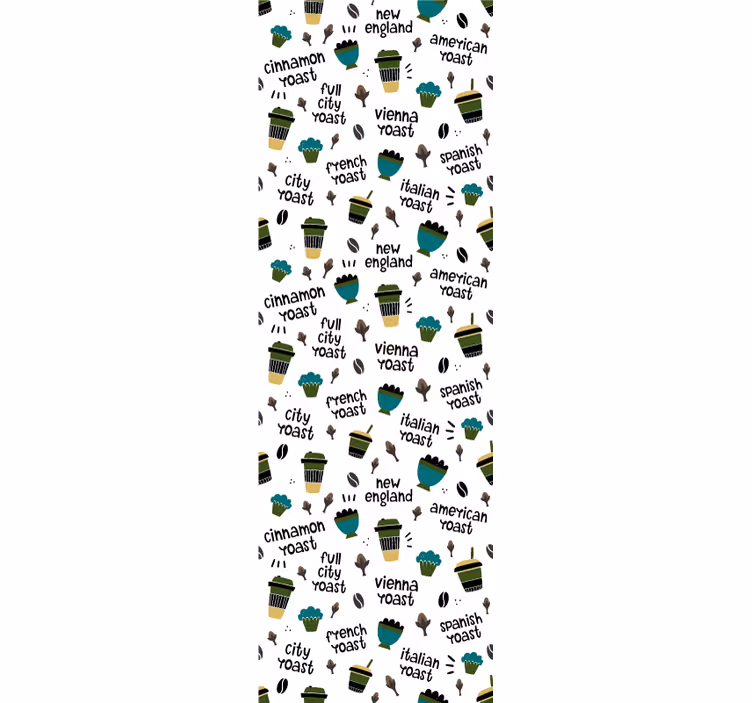 Rollo fenster küche kaffeeröstmuster - TenStickers