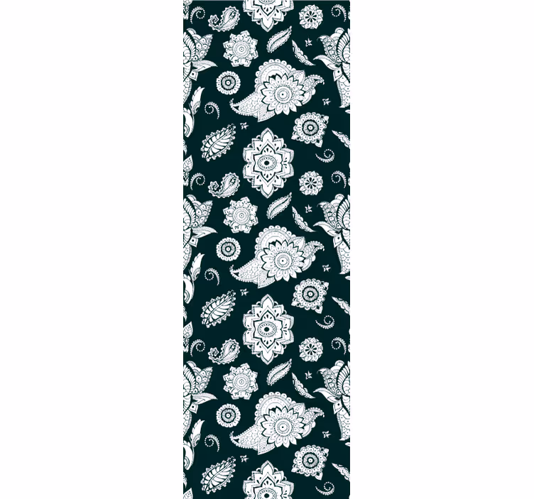 Rollo fenster küche mit floralen fliesenmotiven - TenStickers