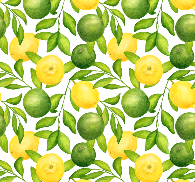 Rollo fenster küche mit zitrusfrüchte-muster - TenStickers