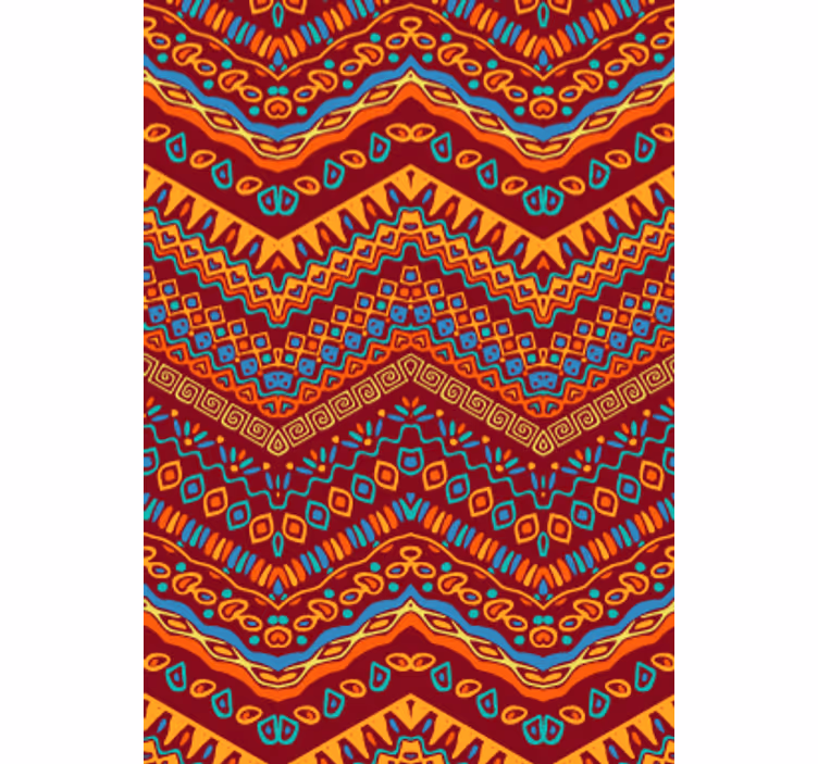 Rollo fenster küche mit roten tribal-mustern - TenStickers
