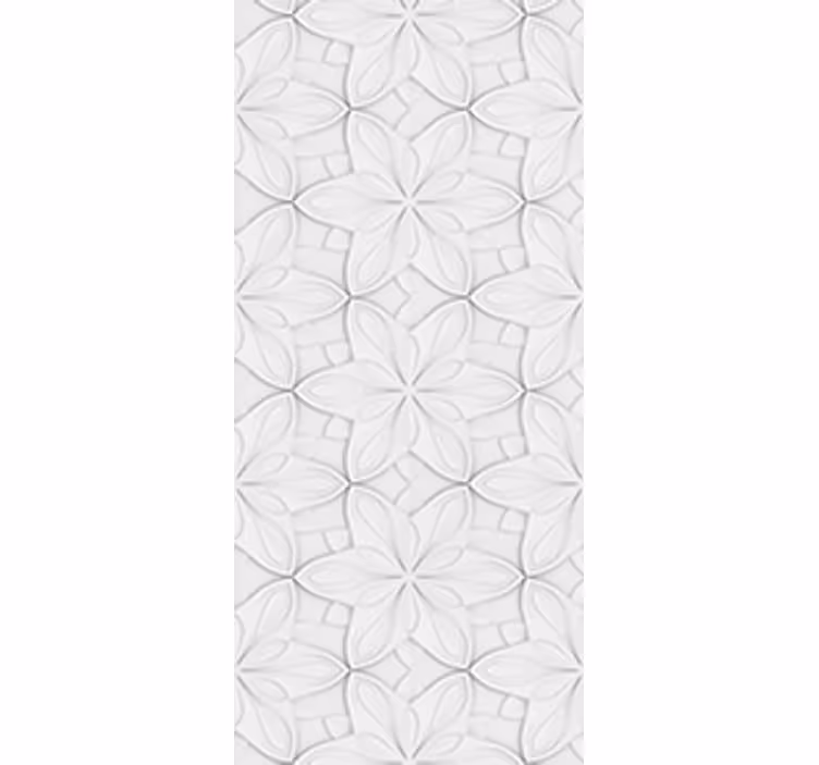 Rollo fenster küche mit minimalistischen fliesen blumen - TenStickers