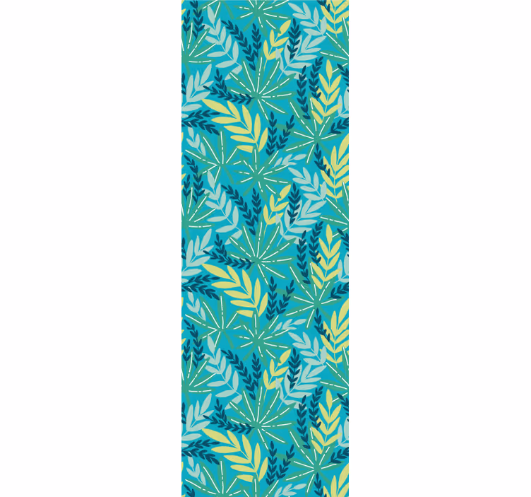 Rollo fenster küche mit blauem tropischen muster - TenStickers