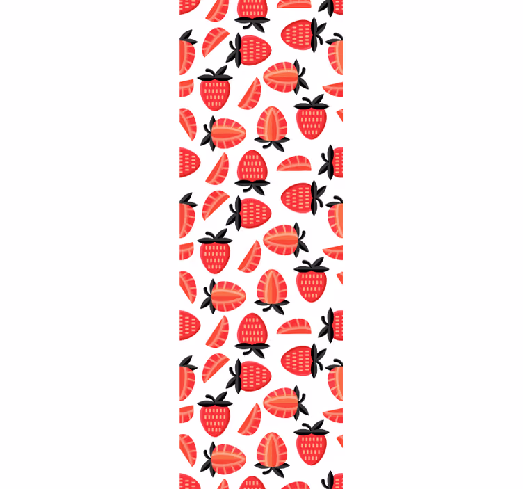 Rollo fenster küche mit realistisch roten erdbeeren - TenStickers