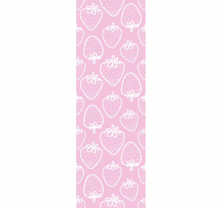 Rollo fenster küche nahtloses pinkes erdbeer geschenkpapier - TenStickers