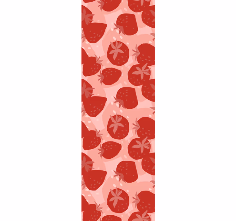 Rollo fenster küche mit abstrakten roten erdbeeren - TenStickers