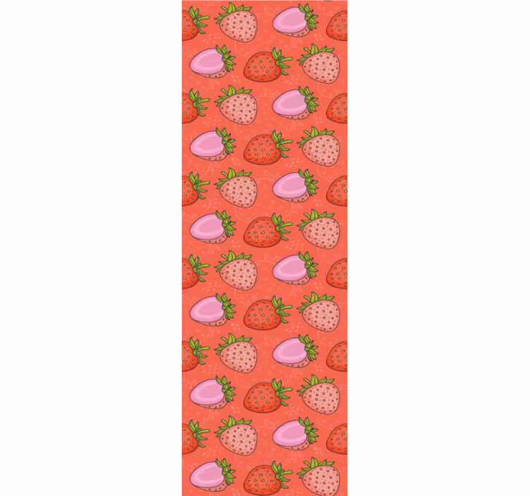 Rollo fenster küche nahtlose rote und pinke erdbeeren - TenStickers