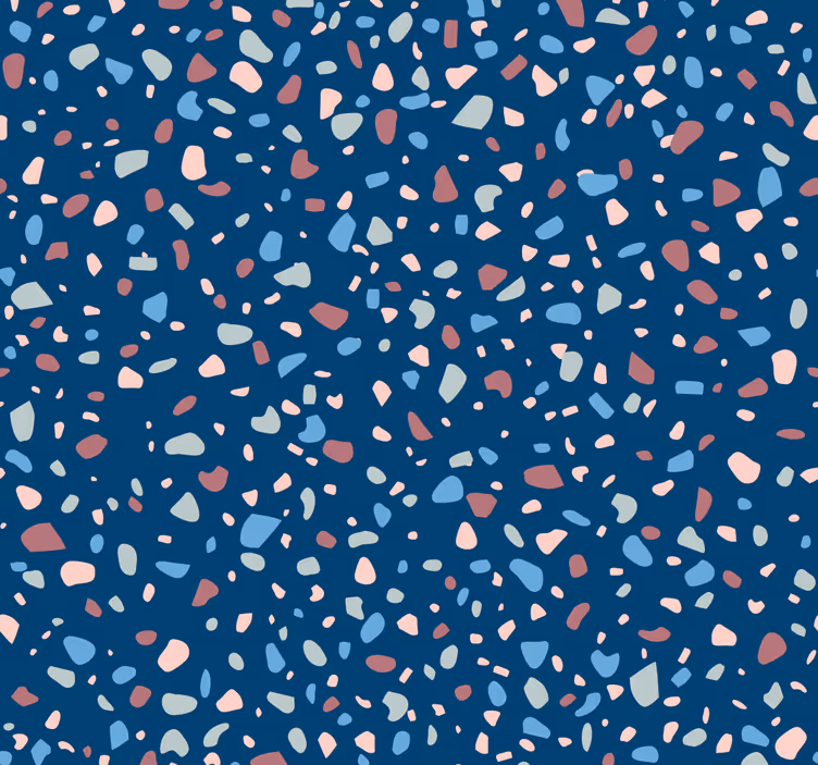 Rollo fenster küche in dunkelblauem terrazzo - TenStickers