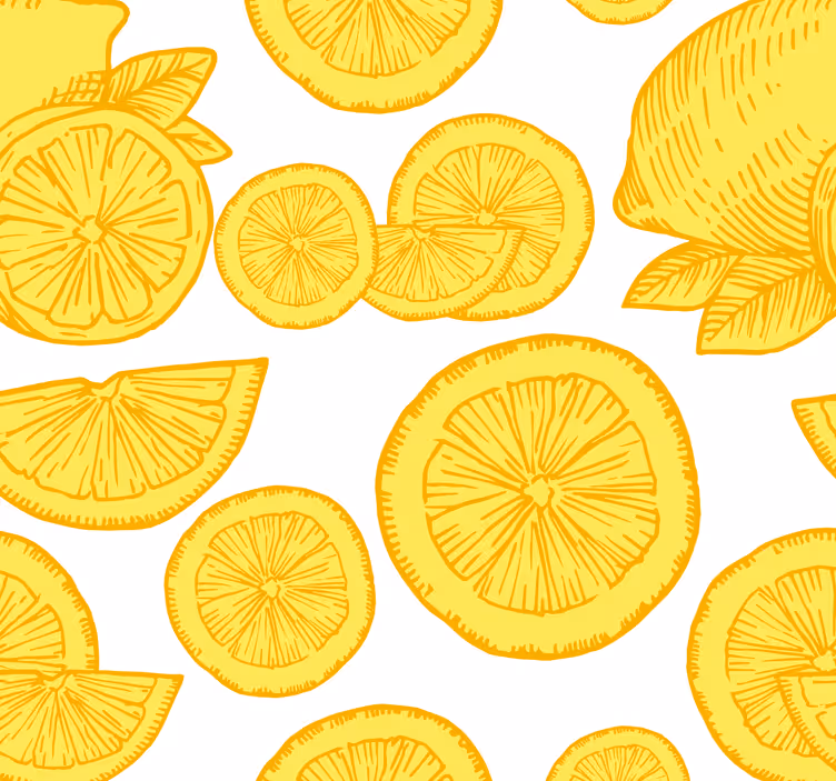 Rollo fenster küche mit orange und zitrone skizze - TenStickers