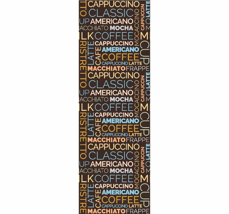 Rollo fenster küche kaffeetextmuster - TenStickers