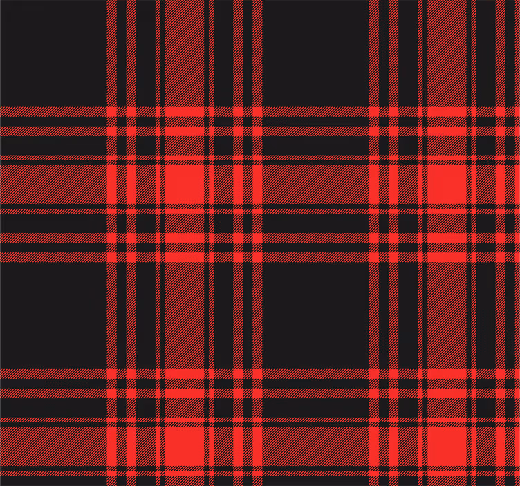 Rollo fenster küche menzies tartan schwarz rot kariert - TenStickers