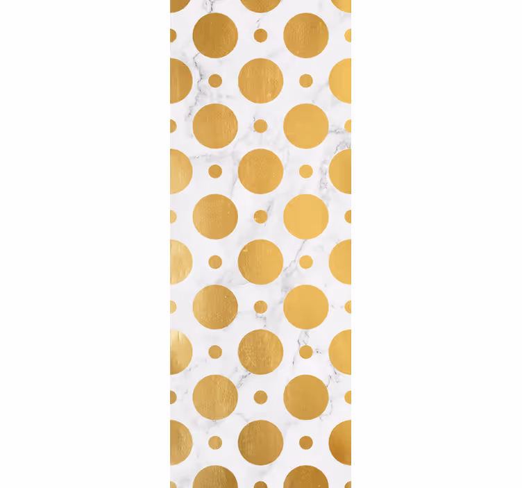 Rollo fenster esszimmer mit goldenen marmor punkten - TenStickers