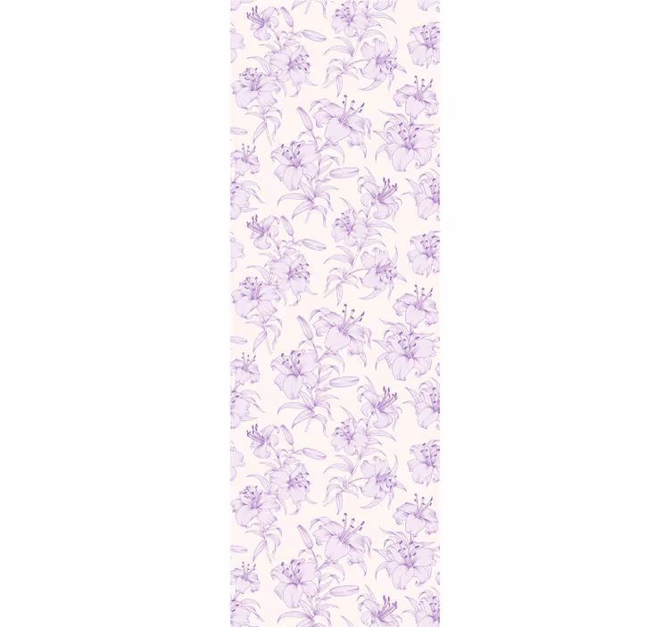 Rollo fenster esszimmer mit blühenden lilien design - TenStickers