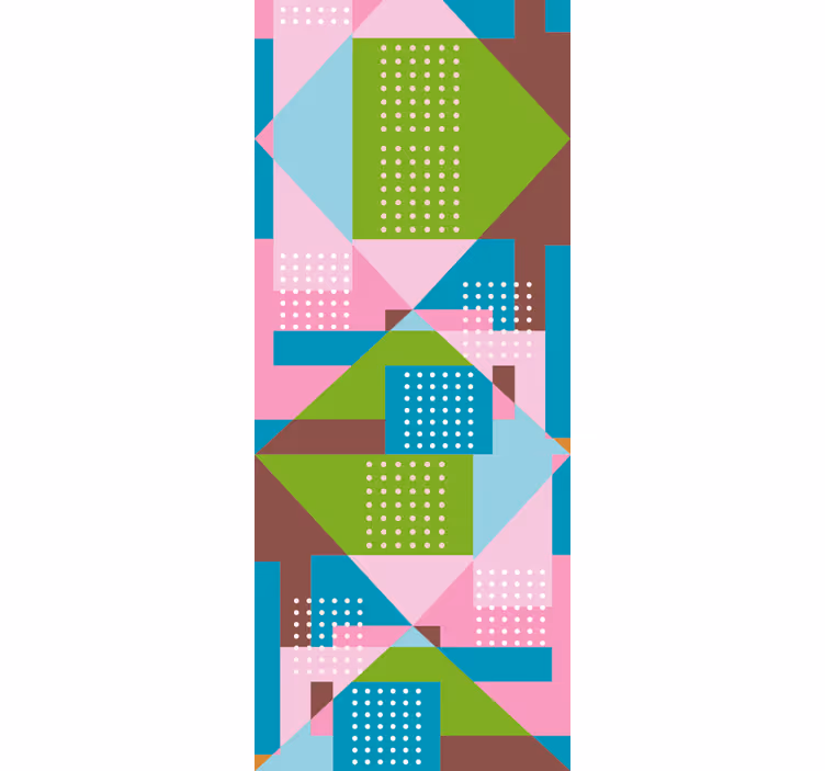 Rollo fenster esszimmer pastell geometrisches muster - TenStickers
