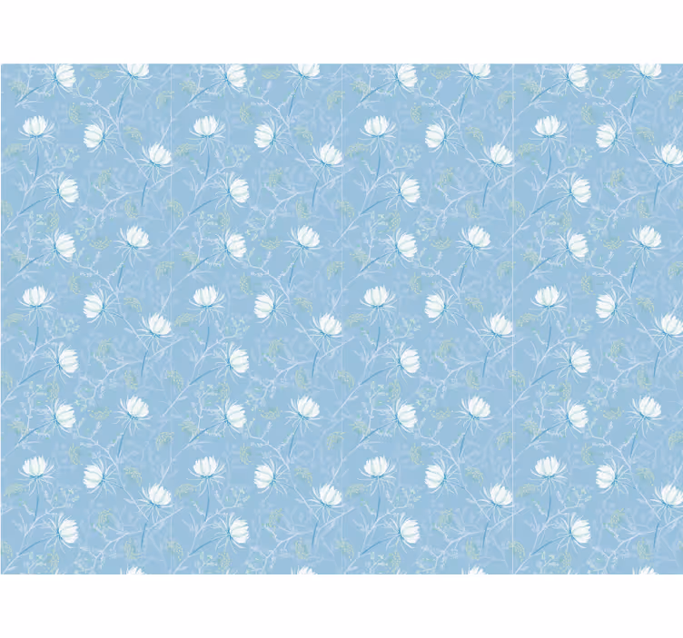 Rollo fenster esszimmer im blauen vintage-muster - TenStickers