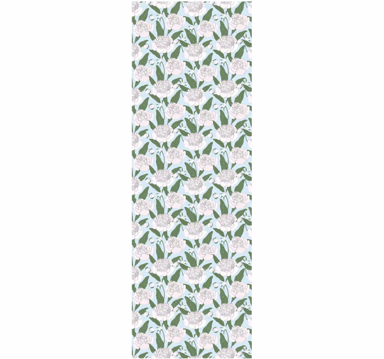 Rollo fenster esszimmer mit weißen blumenmuster - TenStickers