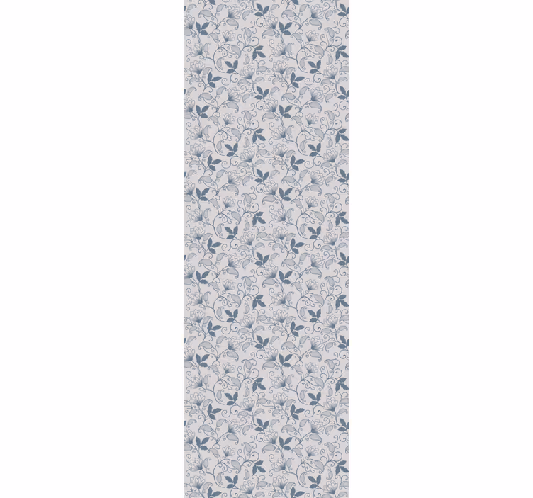 Rollo fenster esszimmer florales blaues hamptons-muster - TenStickers