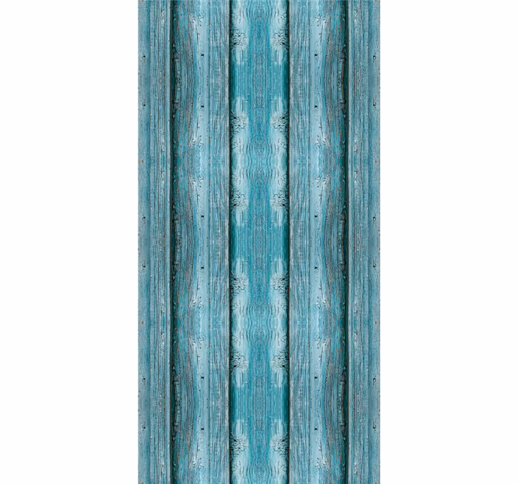 Rollo fenster esszimmer in blauer holzoptik - TenStickers