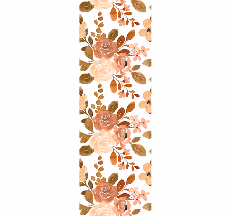 Rollo fenster esszimmer elegante rosa pastellblumen - TenStickers