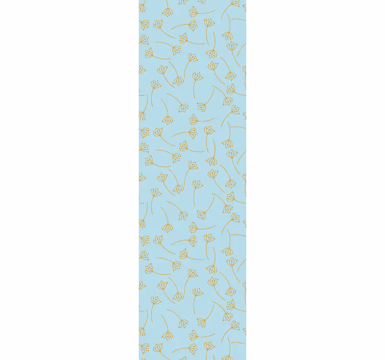Rollo fenster esszimmer mit blauen nordischen pflanzen - TenStickers