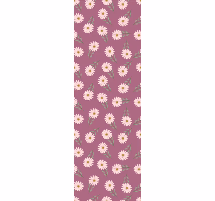 Rollo fenster esszimmer mit kleinen rosa gänseblümchen - TenStickers