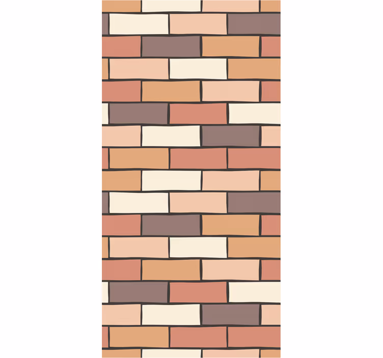 Rollo fenster esszimmer vintage braunes ziegelmuster - TenStickers
