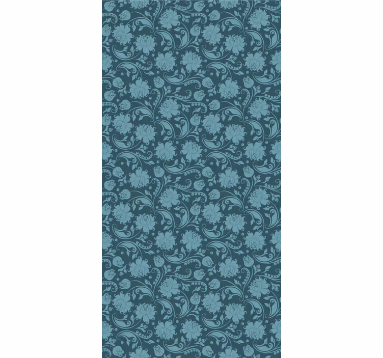 Rollo fenster esszimmer geheimgarten blau - TenStickers