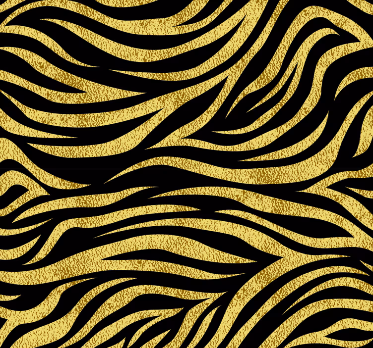 Rollo fenster esszimmer im goldenen zebra-muster - TenStickers