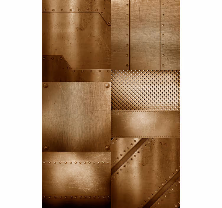 Rollo fenster esszimmer messing mosaik - TenStickers