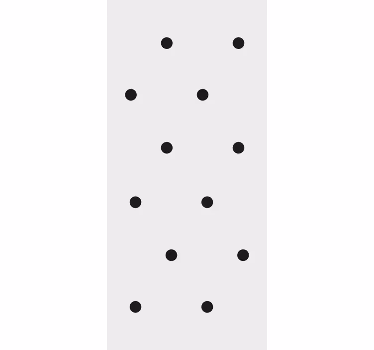 Rollo fenster esszimmer mit schwarzen punkten im nordic stil - TenStickers
