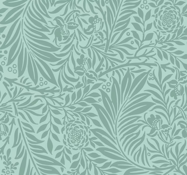 Rollo fenster esszimmer mintgrünes vintage-muster - TenStickers