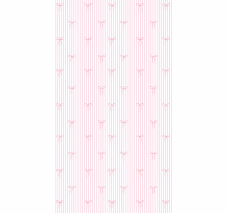 Rollo fenster kinderzimmer mit rosa streifen und schleifen - TenStickers