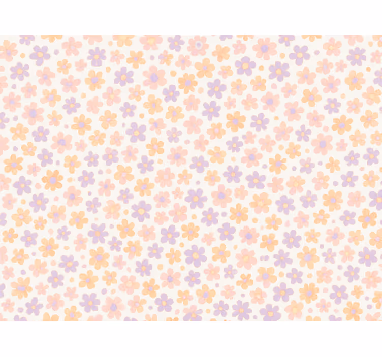 Rollo fenster kinderzimmer kleine pastellfarbene blumen - TenStickers
