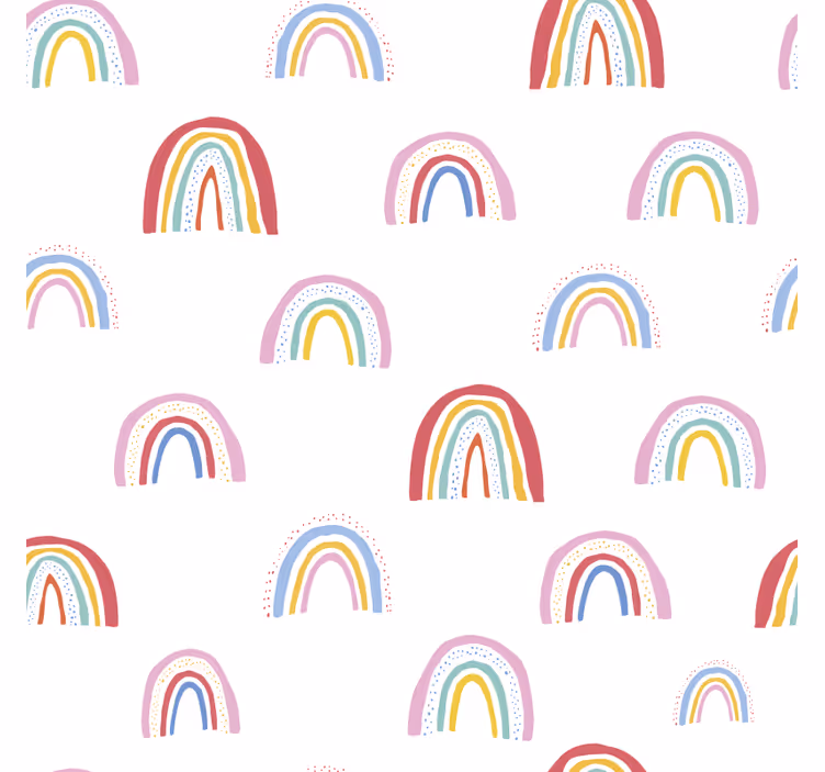 Rollo fenster kinderzimmer bunte regenbogenmuster - TenStickers
