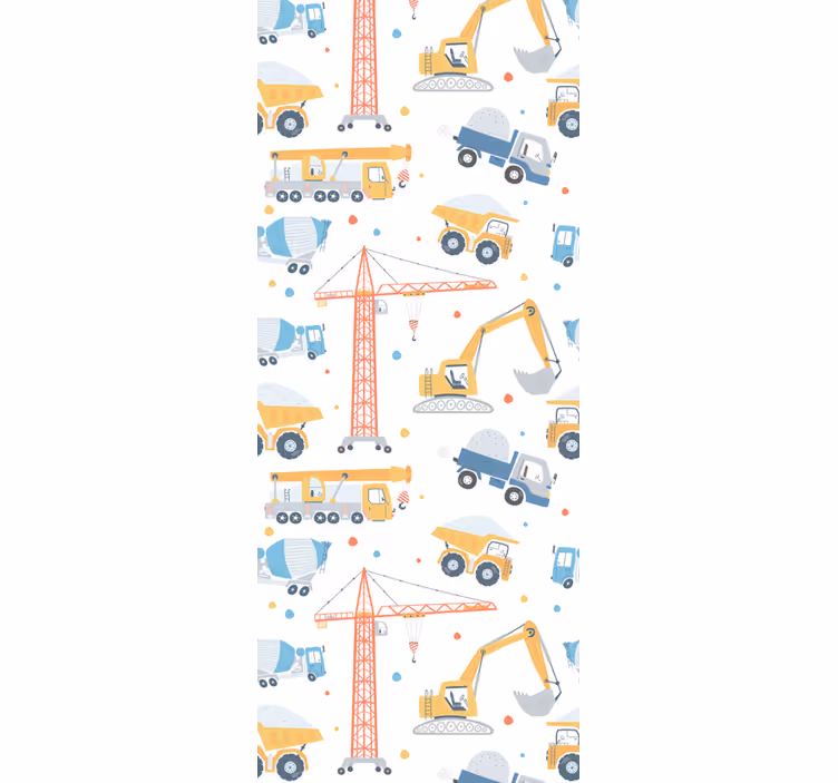Rollo fenster kinderzimmer mit baustellenmotiven - TenStickers
