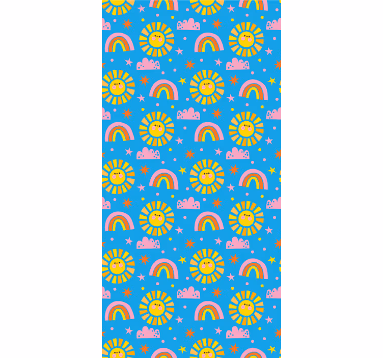Rollo fenster kinderzimmer verspielte regenbögen - TenStickers