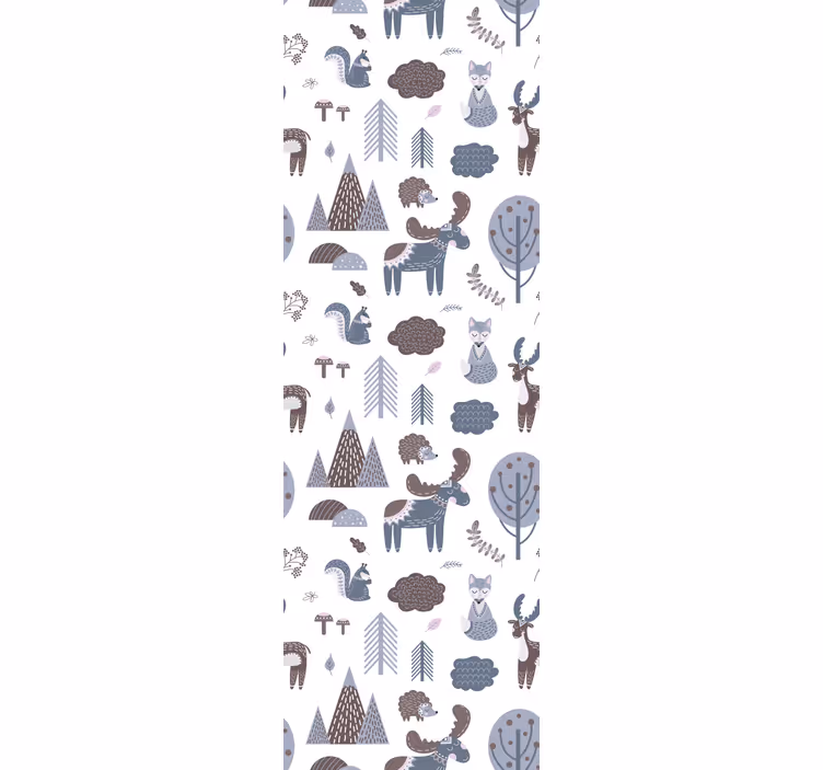 Rollo fenster kinderzimmer nordische tiere - TenStickers