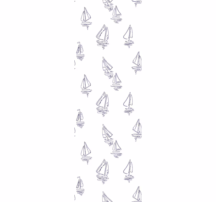 Rollo fenster kinderzimmer segelboot muster - TenStickers