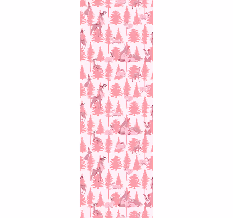 Rollo fenster kinderzimmer schöne pinke rentiere - TenStickers